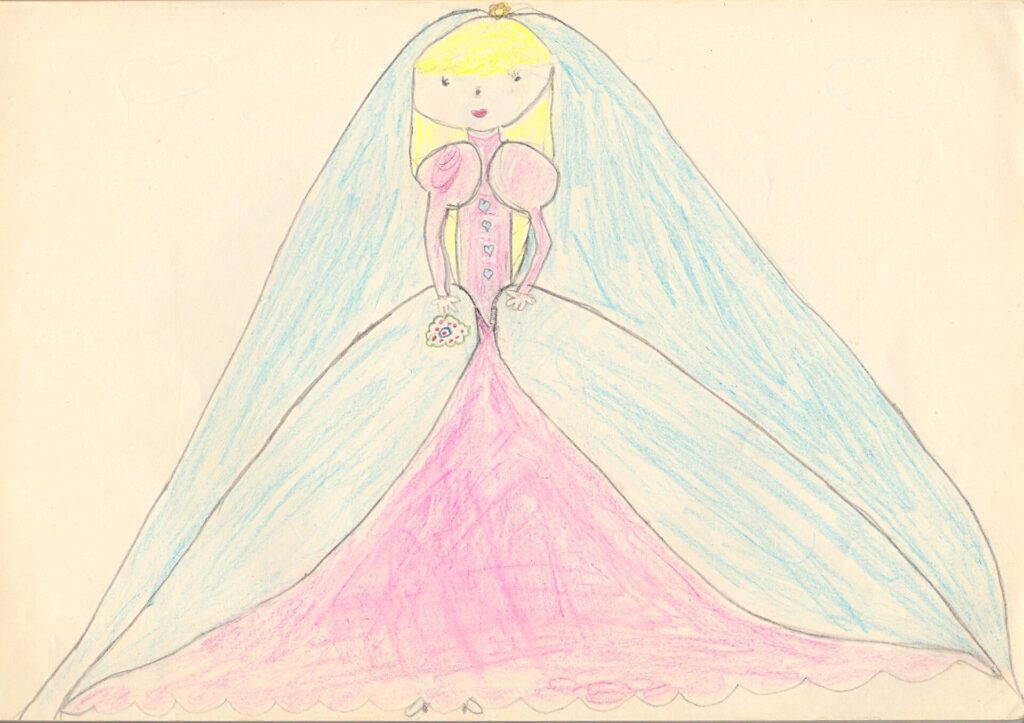 La principessa come disegnava Lorella alle elementari